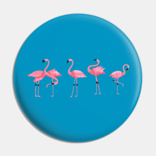 Flamingo Flock Pin