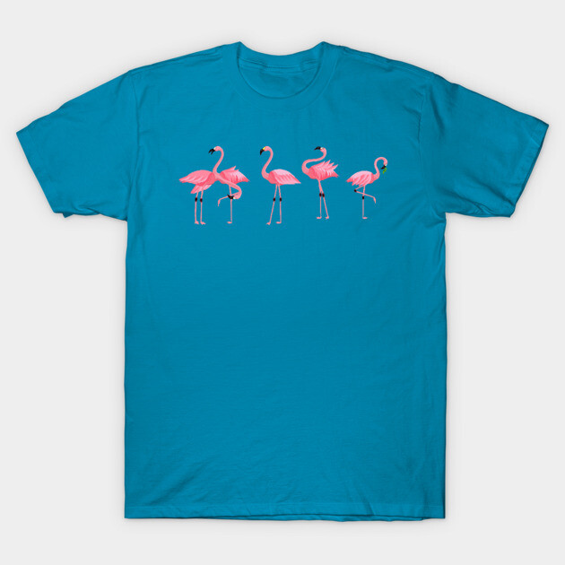 Flamingo Flock T-Shirt by logiamerch