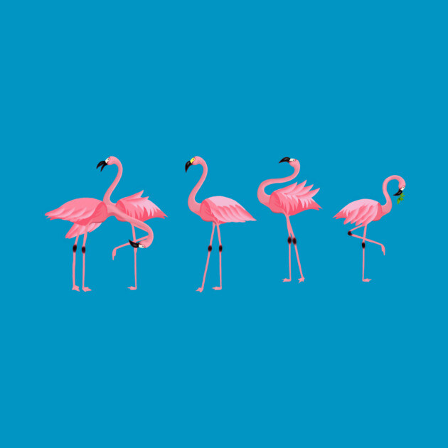 Flamingo Flock by logiamerch