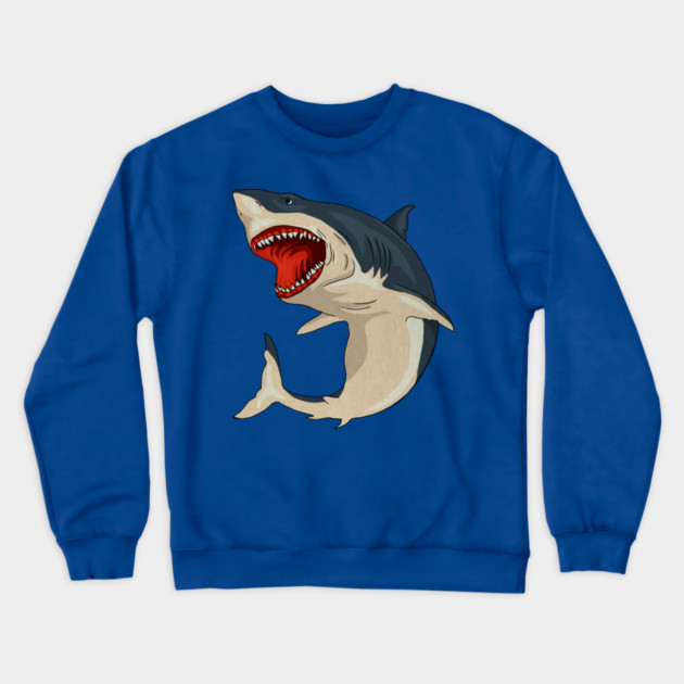 Great White Shark Crewneck Sweatshirt by logiamerch