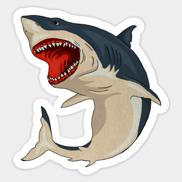 Great White Shark Sticker by logiamerch