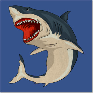 Great White Shark Posters and Art