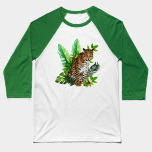 Leopard Tropical Baseball T-Shirt