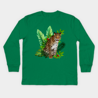 Leopard Tropical Kids Long Sleeve T-Shirt