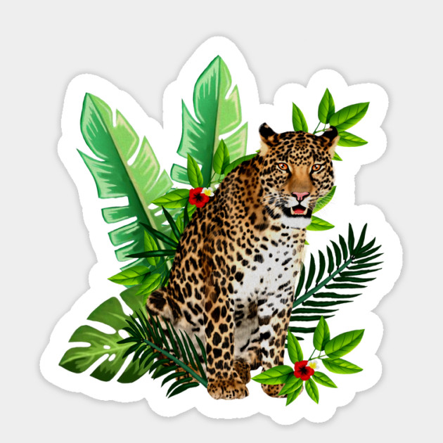 Leopard Tropical Sticker by logiamerch