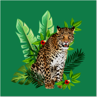 Leopard Tropical Posters and Art