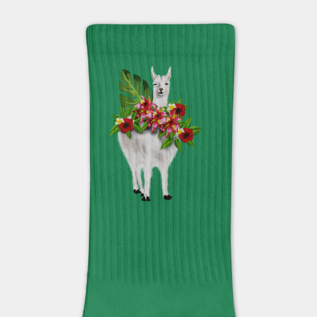 Llama Tropical Floral by logiamerch