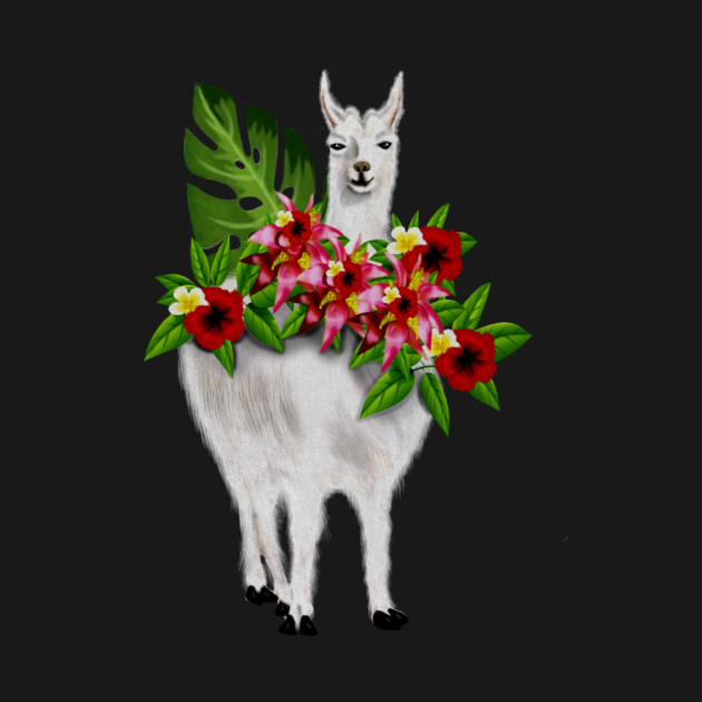 Llama Tropical Floral by logiamerch