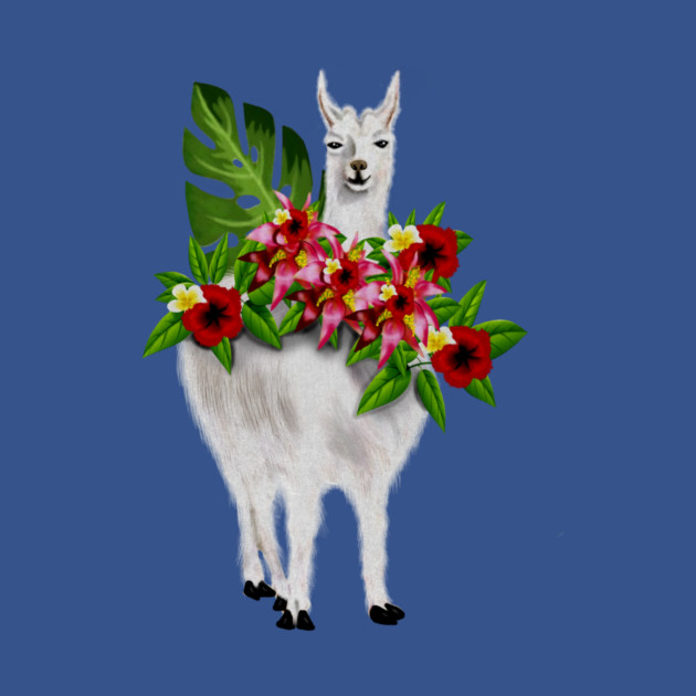 Llama Tropical Floral by logiamerch