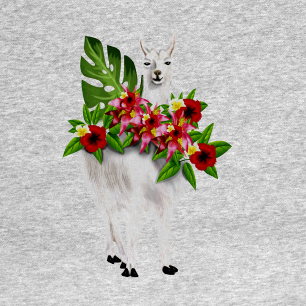 Llama Tropical Floral by logiamerch