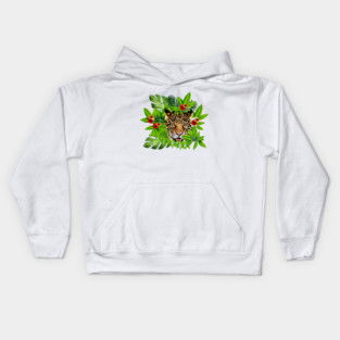 Leopard Face Tropical Kids Hoodie