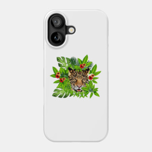 Leopard Face Tropical Phone Case