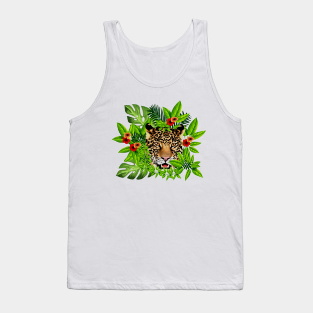 Leopard Face Tropical Tank Top by logiamerch