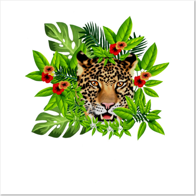 Leopard Face Tropical Wall Art by logiamerch