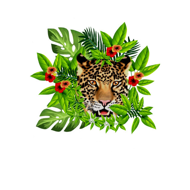 Leopard Face Tropical by logiamerch