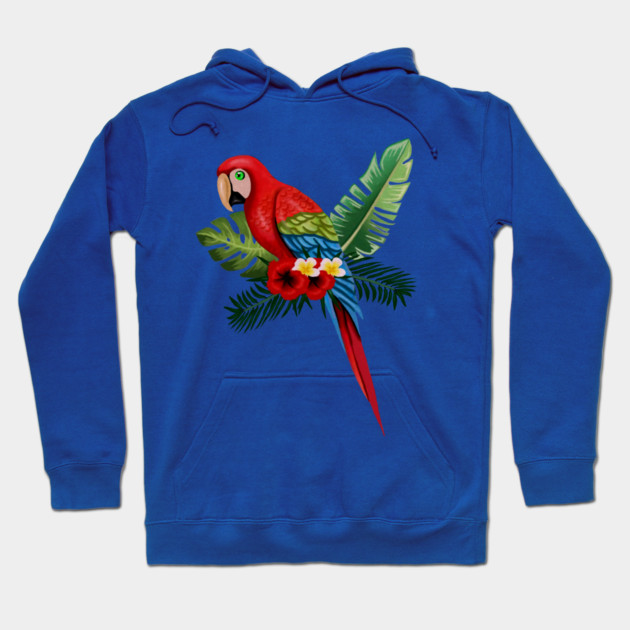Parrot Floral Tropical Hoodie by logiamerch