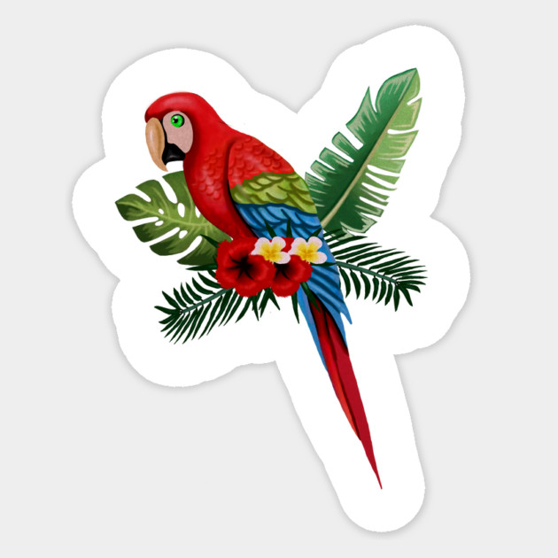 Parrot Floral Tropical Sticker by logiamerch
