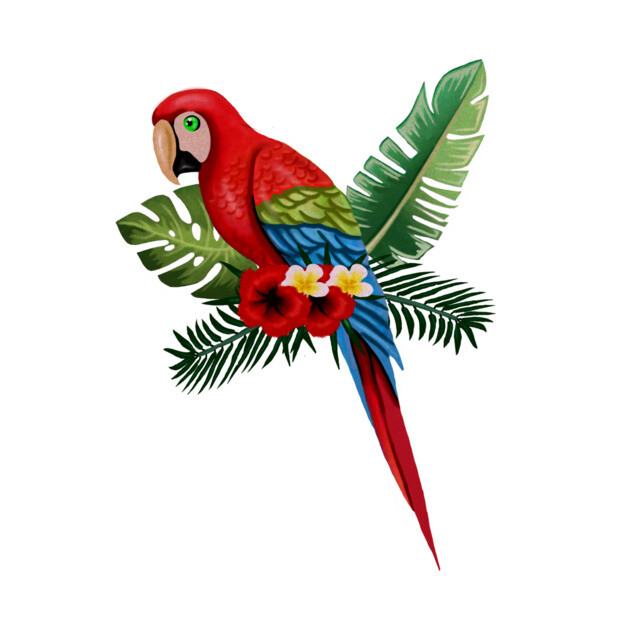 Parrot Floral Tropical by logiamerch