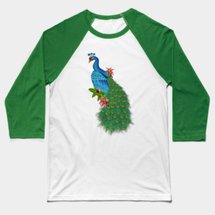Peacock Tropical Baseball T-Shirt