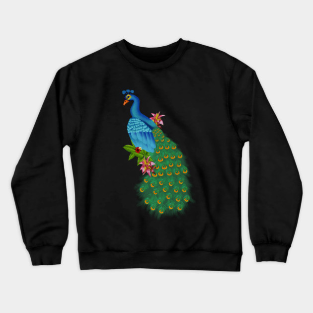 Peacock Tropical Crewneck Sweatshirt by logiamerch