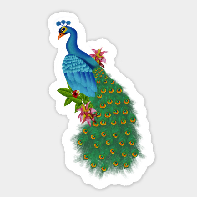 Peacock Tropical Sticker by logiamerch