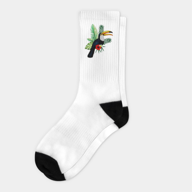 Toucan Bird Tropical Socks by logiamerch