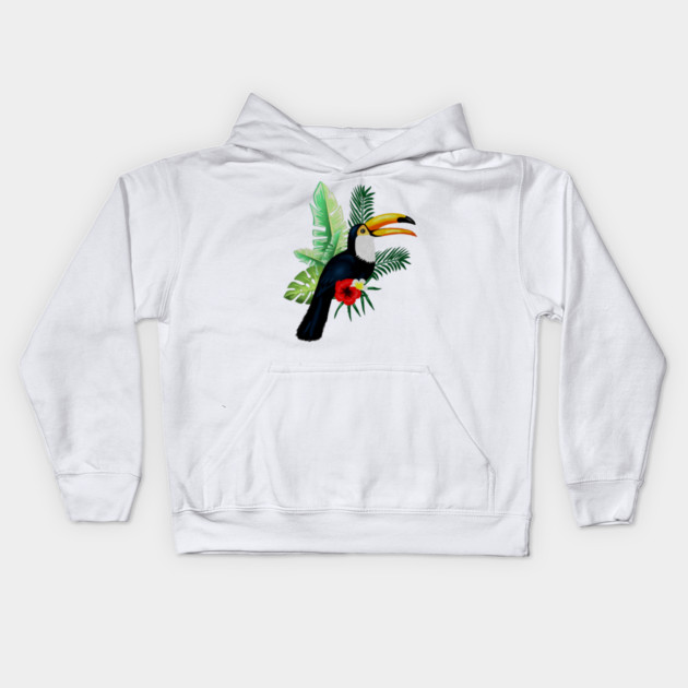 Toucan Bird Tropical Kids Hoodie by logiamerch