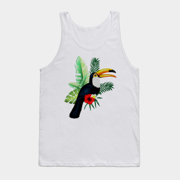 Toucan Bird Tropical Tank Top by logiamerch
