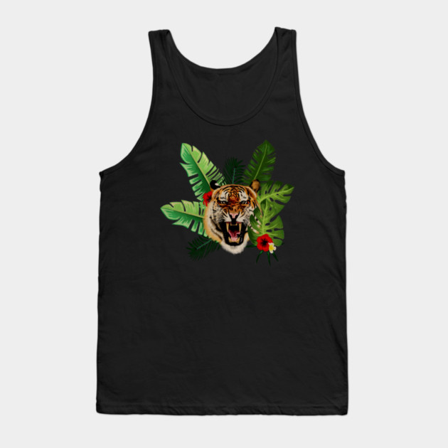 Tropical Tiger Floral Tank Top by logiamerch