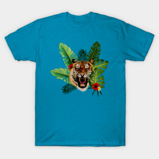 Tropical Tiger Floral T-Shirt
