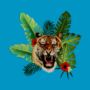 Tropical Tiger Floral T-Shirt