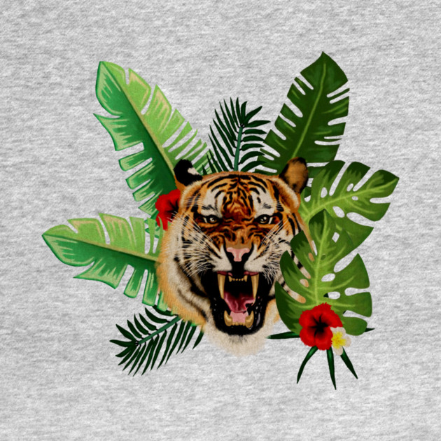 Tropical Tiger Floral by logiamerch