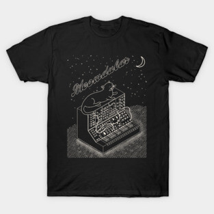 Cat on Modular Synth Funny synthesizer T-Shirt