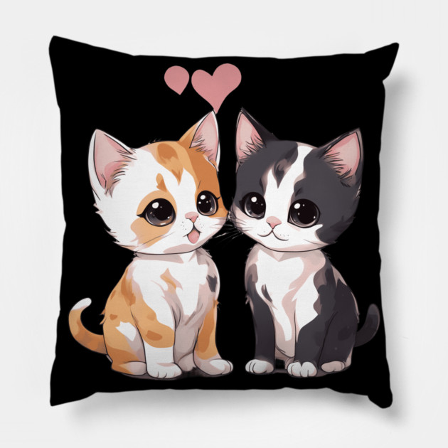 Baby Calico Cat Pillow by animegirlnft