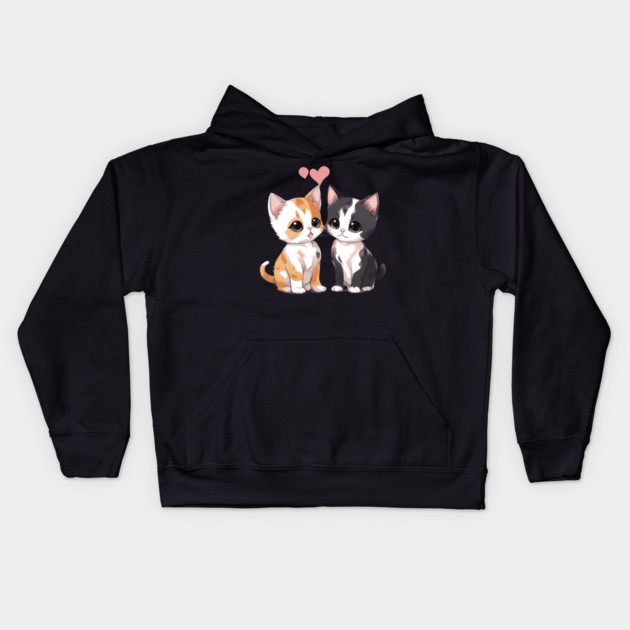 Baby Calico Cat Kids Hoodie by animegirlnft