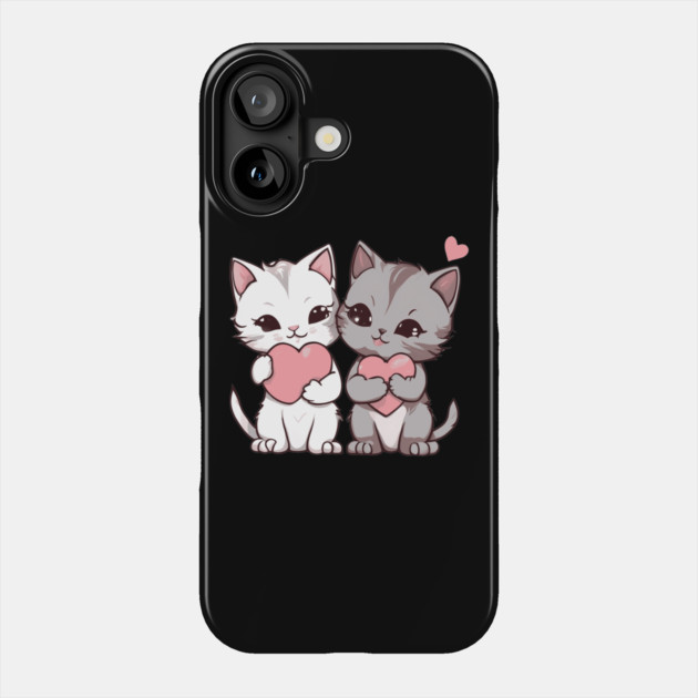 Kawaii Maine Coon Cat Phone Case by animegirlnft