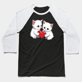 Cute Maine Coon Cat Baseball T-Shirt