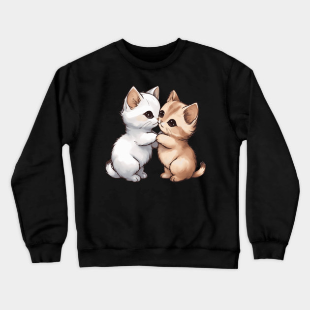 Cute Munchkin Cat Crewneck Sweatshirt by animegirlnft