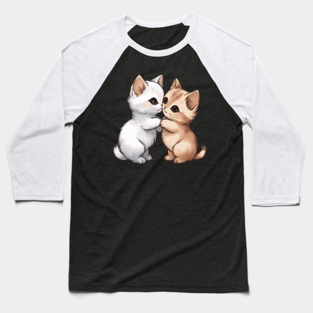Cute Munchkin Cat Baseball T-Shirt by animegirlnft