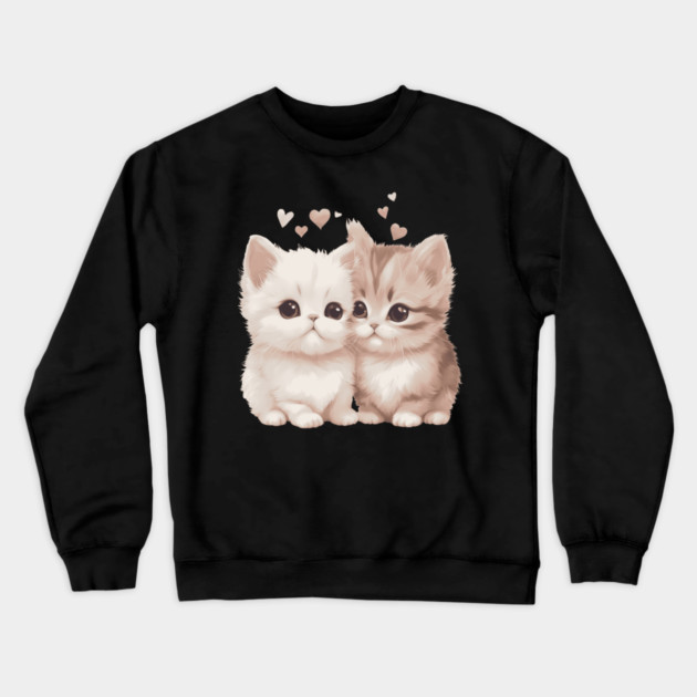Cute Munchkin Kitten Crewneck Sweatshirt by animegirlnft
