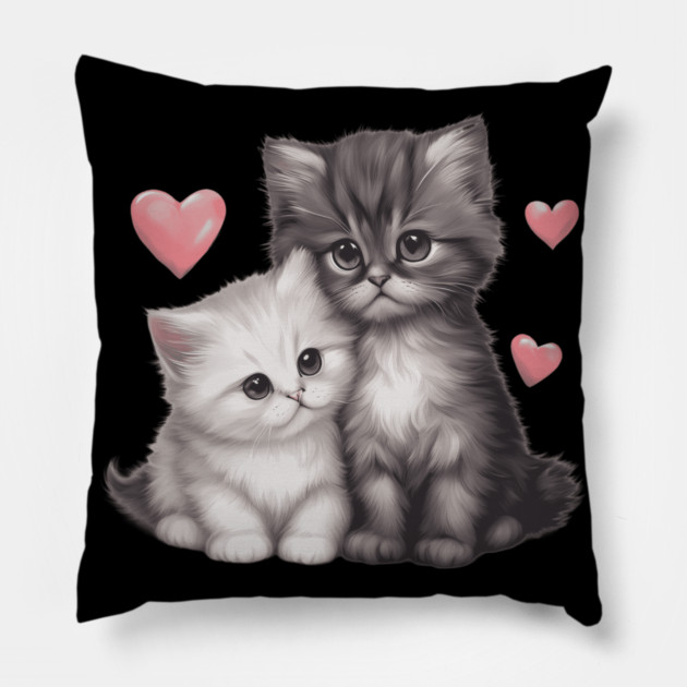 Cute Persian Kitten Pillow by animegirlnft