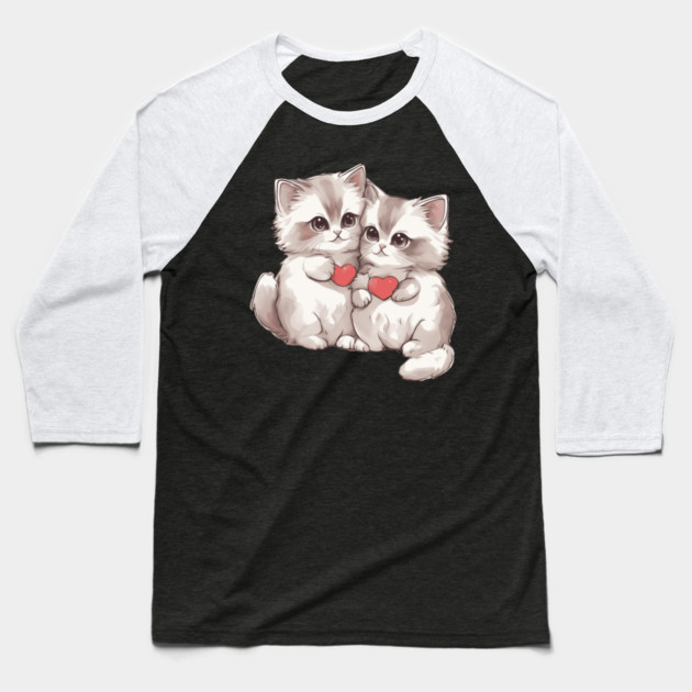 Baby Ragdoll Cat Baseball T-Shirt by animegirlnft
