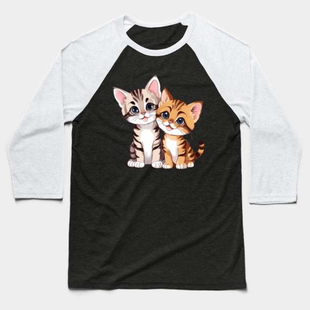Baby Scottish Fold Cat Baseball T-Shirt by animegirlnft