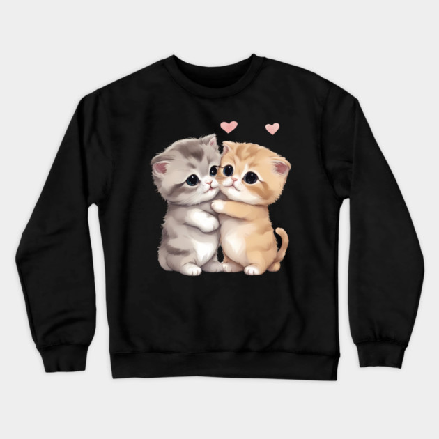 Scottish Fold Kitten Crewneck Sweatshirt by animegirlnft