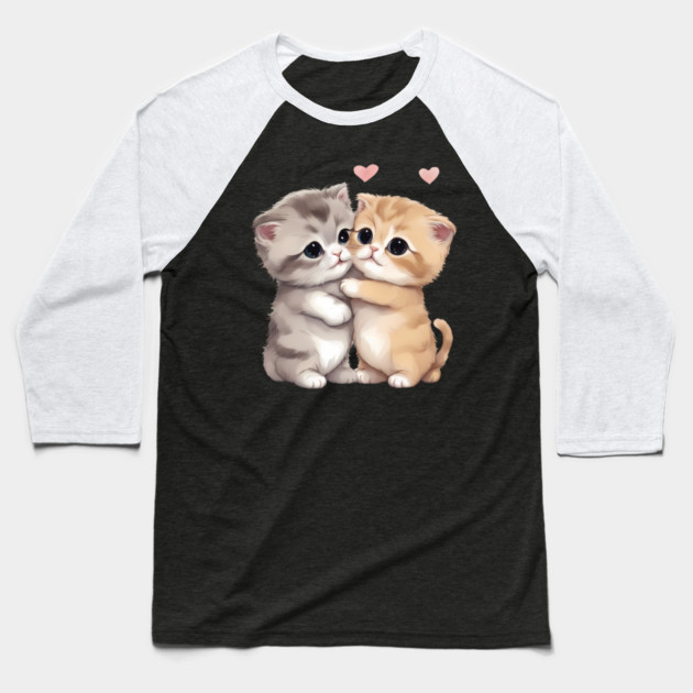 Scottish Fold Kitten Baseball T-Shirt by animegirlnft