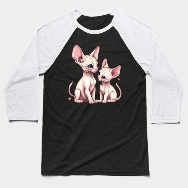 Baby Sphynx Cat Baseball T-Shirt by animegirlnft