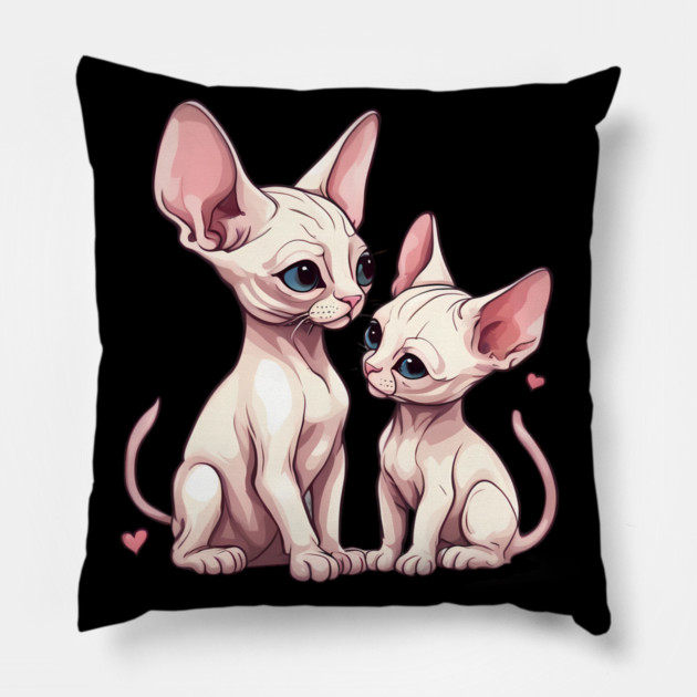 Baby Sphynx Cat Pillow by animegirlnft
