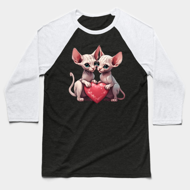 Sphynx Kitten Baseball T-Shirt by animegirlnft
