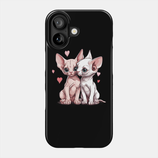 Cute Sphynx Cat Phone Case by animegirlnft