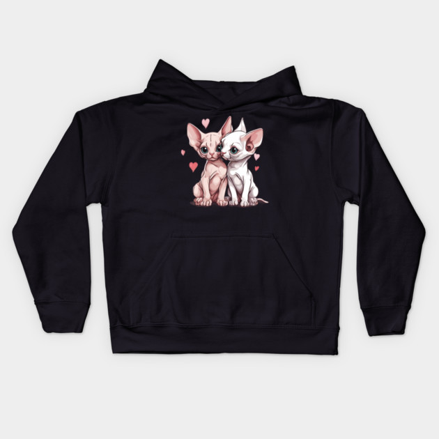 Cute Sphynx Cat Kids Hoodie by animegirlnft